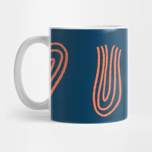 Modern Abstract Shape Patterns X Mug